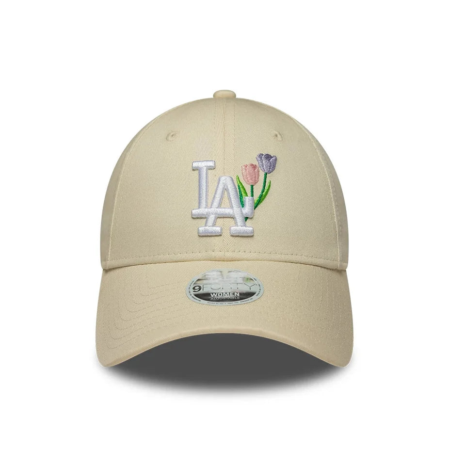 Casquette 9Forty Los Angeles Dodgers Flower Femme Beige