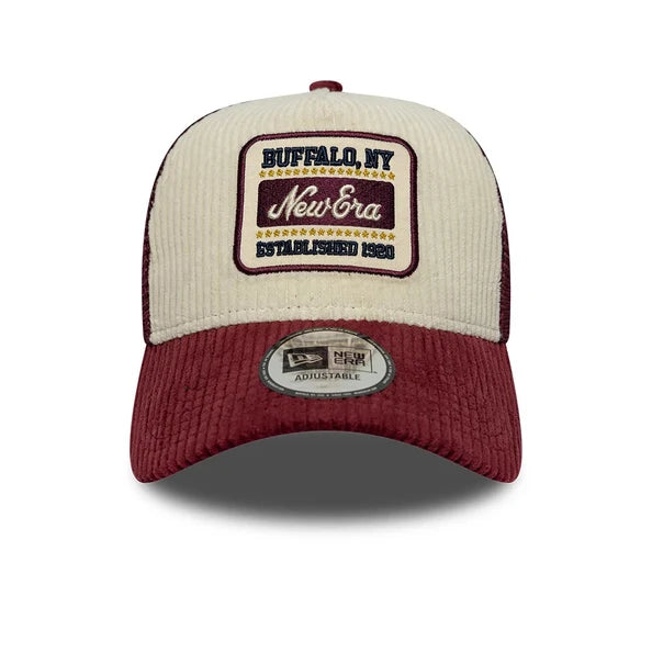 Casquette Trucker Héritage Velours Beige/Bordeaux
