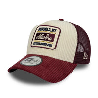 Casquette Trucker Héritage Velours Beige/Bordeaux