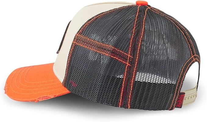 Casquette Trucker Destroy Beige/Orange