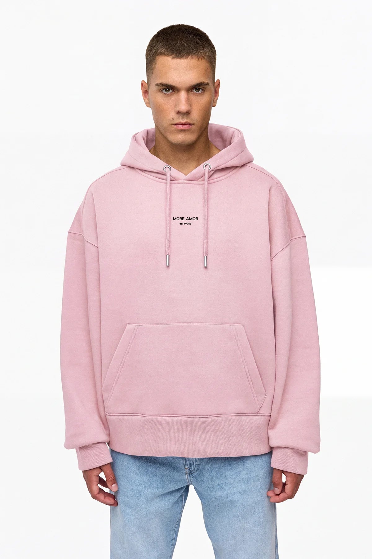 Hoodie More Amor Blanc/Rose