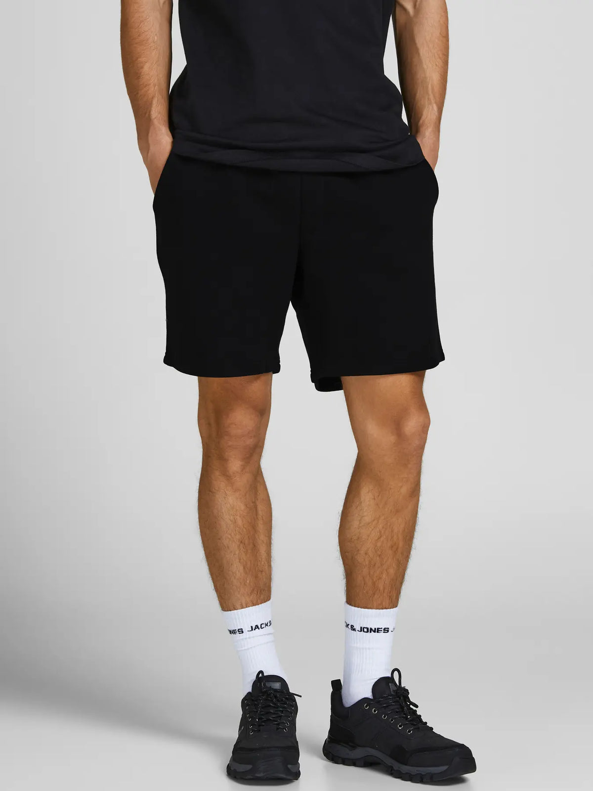 Short Coton Noir/Beige