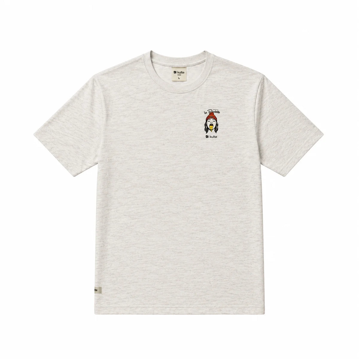 T-shirt Raclette Chiné Blanc