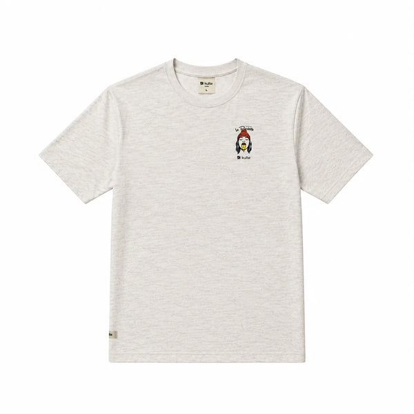 T-shirt Raclette Chiné Blanc