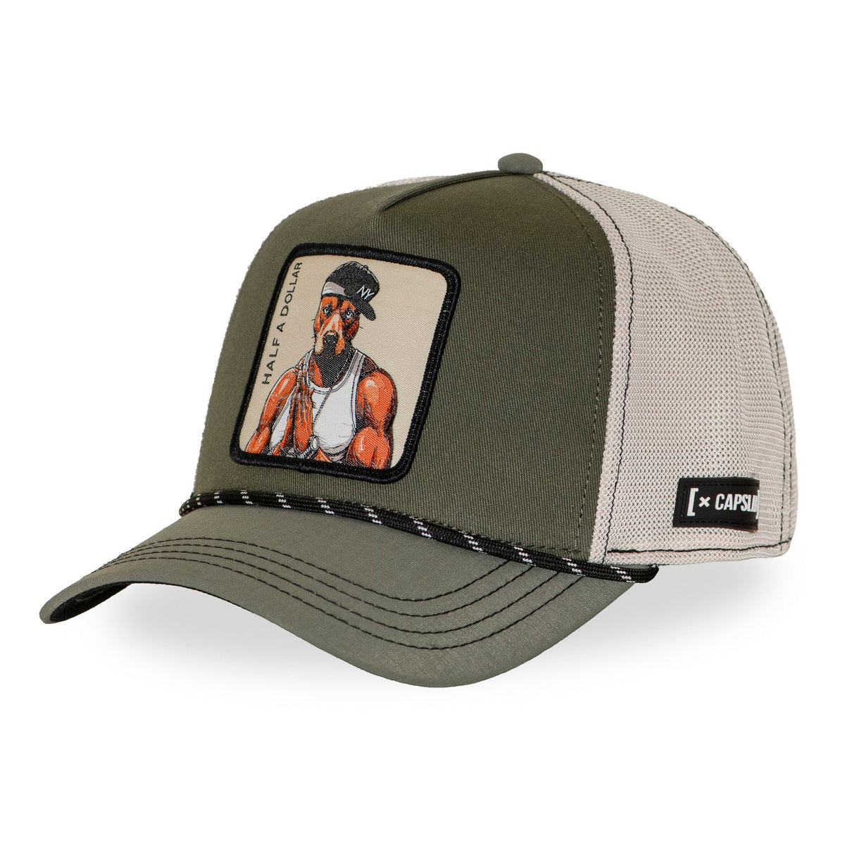 Casquette Trucker Animal 50 Cent Kaki