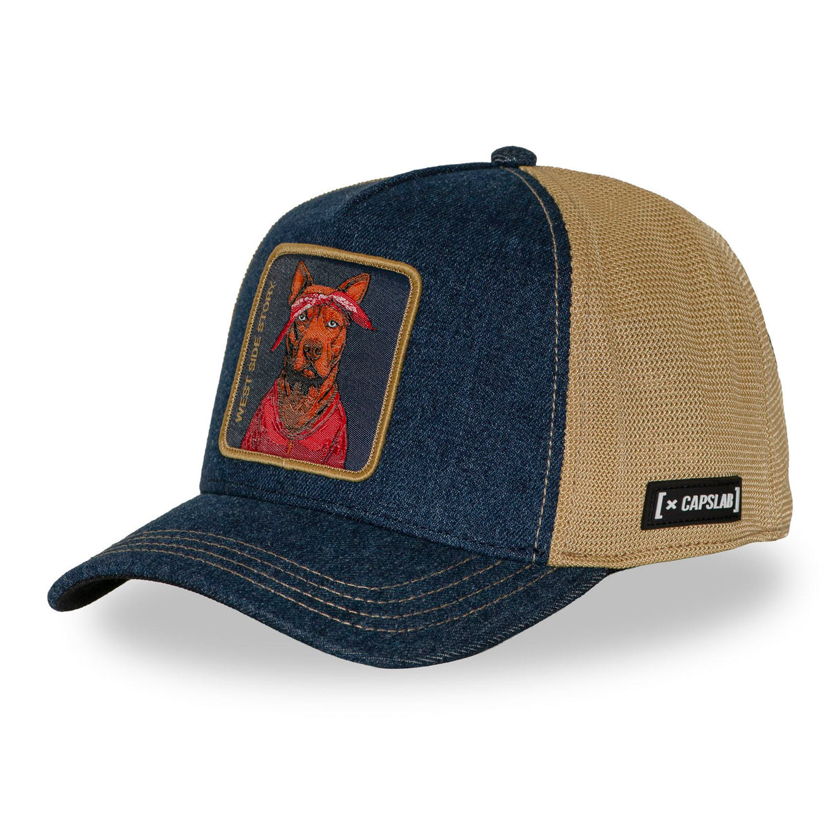 Casquette Trucker Animal Tupac Bleu
