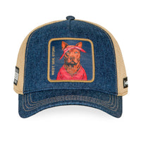 Casquette Trucker Animal Tupac Bleu
