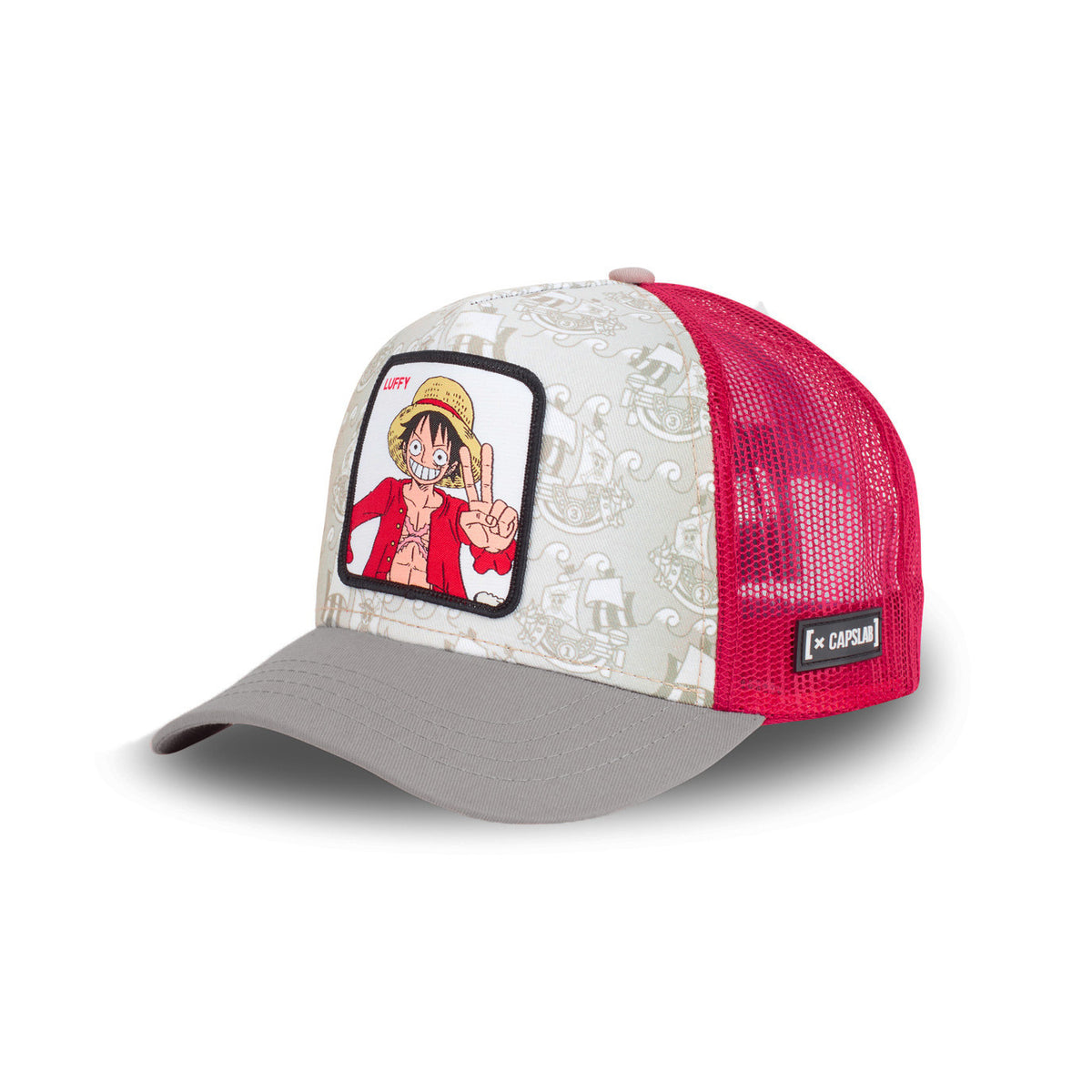 Casquette Junior One Piece Luffy Gris/Rouge