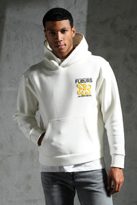 Hoodie Fleurs Blanc