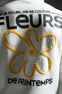 Hoodie Fleurs Blanc
