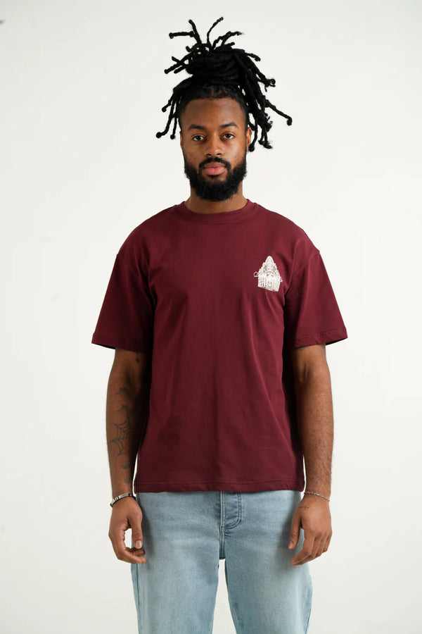 T-shirt Maison SJ Bordeaux/Noir