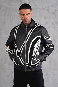 Veste Zip Print Noir