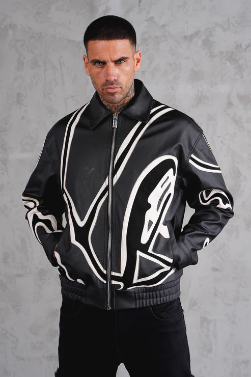 Veste Zip Print Noir