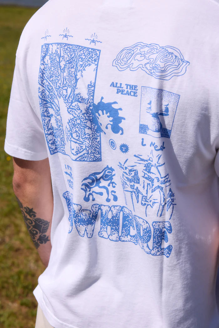 T-shirt Peace Blanc