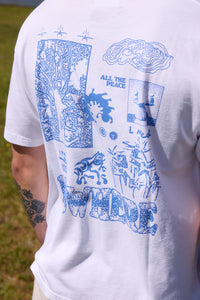 T-shirt Peace Blanc