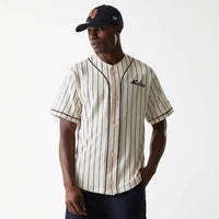 Jersey Pinstripe Baseball Beige