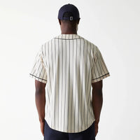 Jersey Pinstripe Baseball Beige