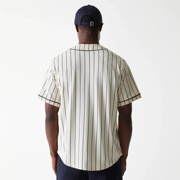 Jersey Pinstripe Baseball Beige