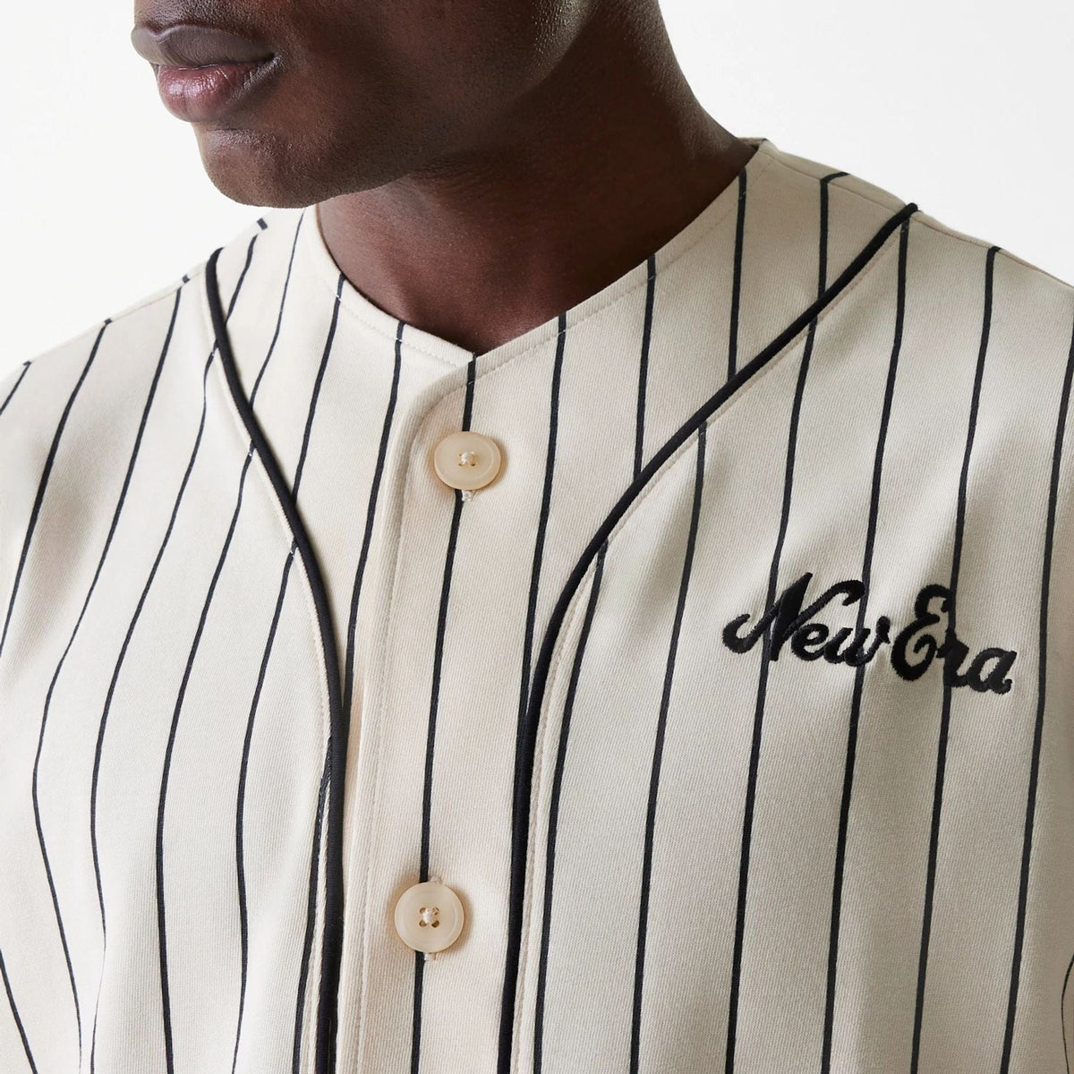 Jersey Pinstripe Baseball Beige