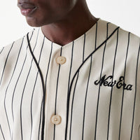 Jersey Pinstripe Baseball Beige