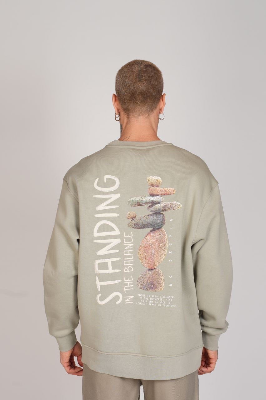 Sweat-shirt Standing Kaki