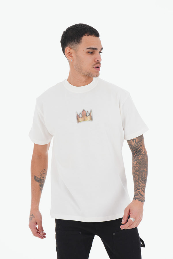 T-shirt Panda King Ivoire