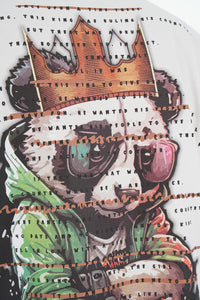T-shirt Panda King Ivoire