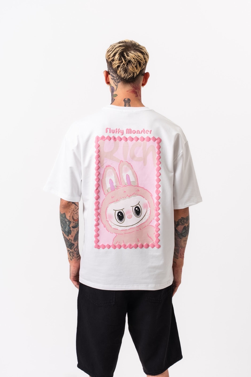 T-shirt Spooky Noir/Blanc/Rose