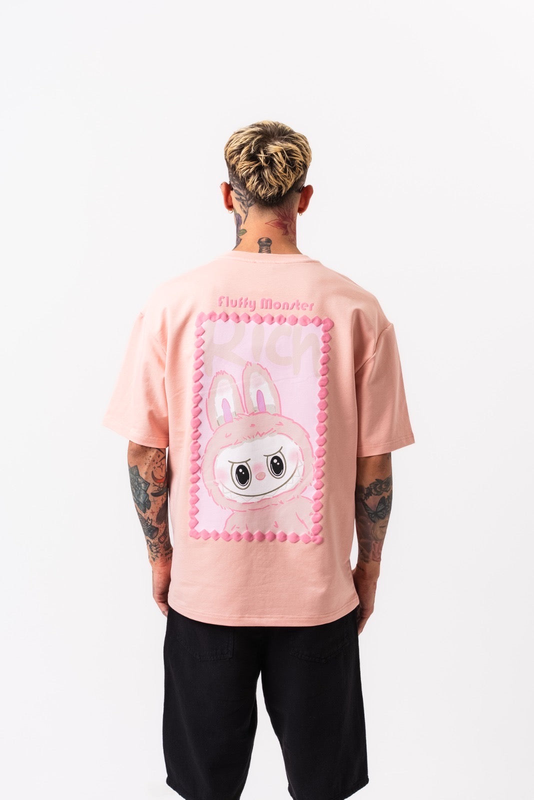 T-shirt Spooky Noir/Blanc/Rose