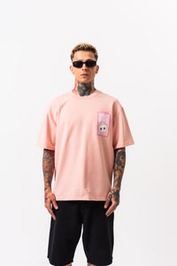 T-shirt Spooky Noir/Blanc/Rose