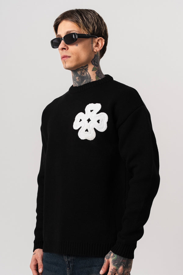 Pull Trèfle Noir