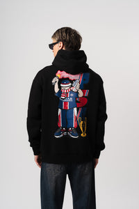 Hoodie Hallstarz Champions League Hooligan PSG Noir