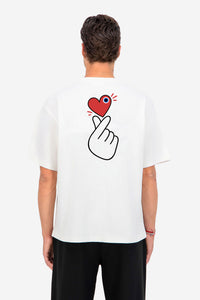 T-shirt Heart Blanc