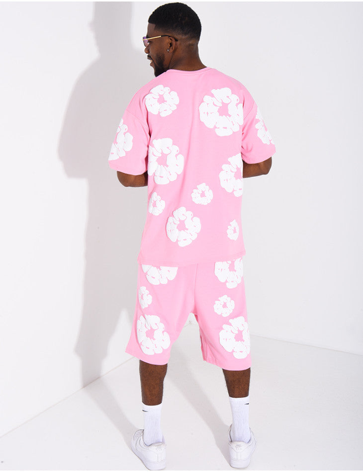 T-shirt Flower Rose/Blanc/Noir/Mint