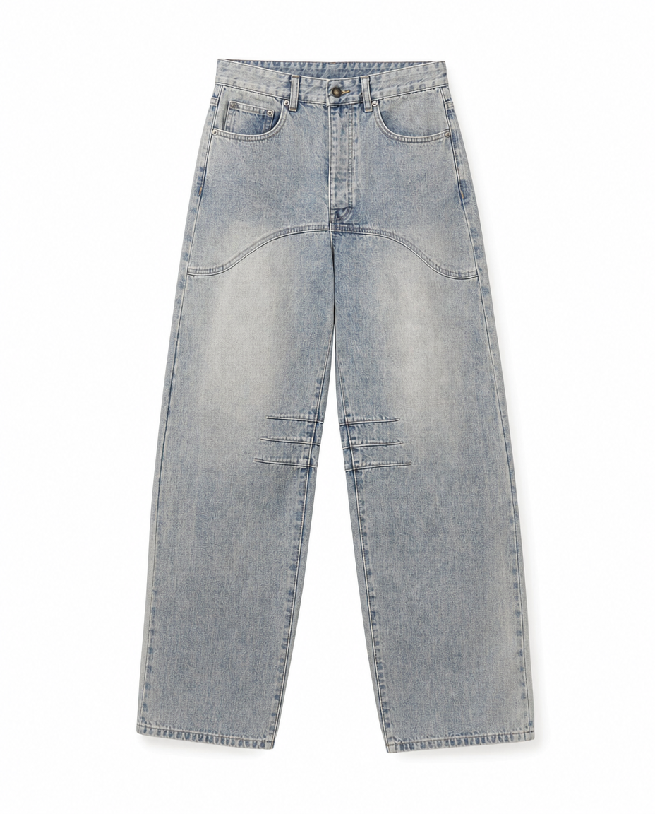 Jean Baggy Washed Bleu