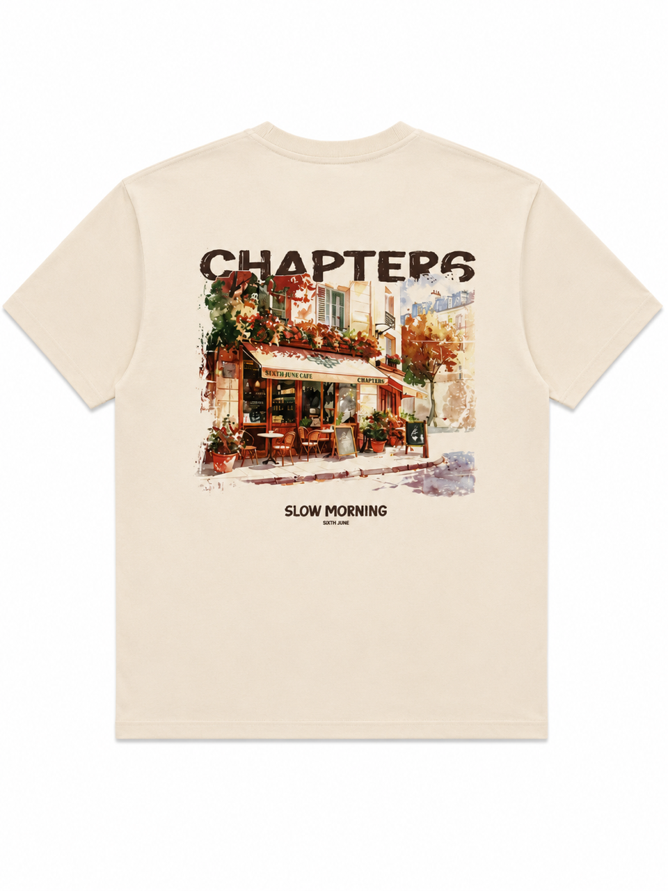 T-shirt Chapter Slow Morning Noir/Blanc