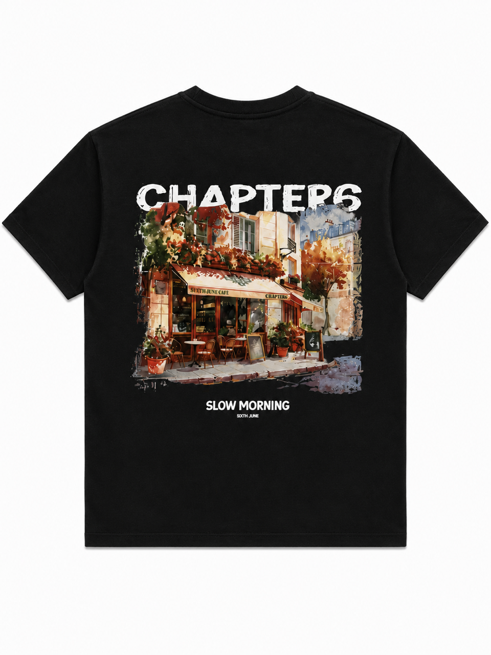 T-shirt Chapter Slow Morning Noir/Blanc