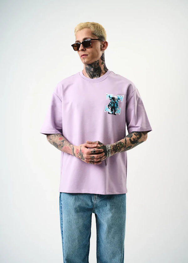T-shirt Teddy Lilas