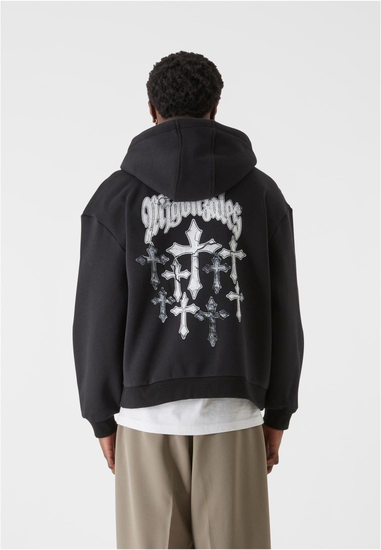 Hoodie Faded Faith Noir