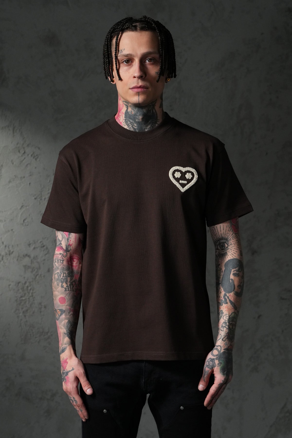 T-shirt Cœur Marron