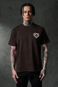 T-shirt Cœur Marron