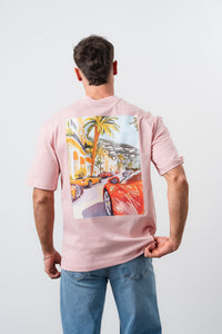 T-shirt Ferrari Bleu/Rose