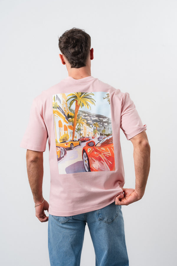 T-shirt Ferrari Bleu/Rose