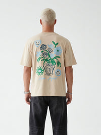 T-shirt Smiley Flower Beige