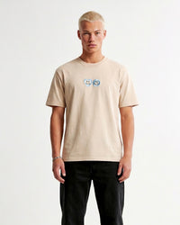 T-shirt Smiley Flower Beige