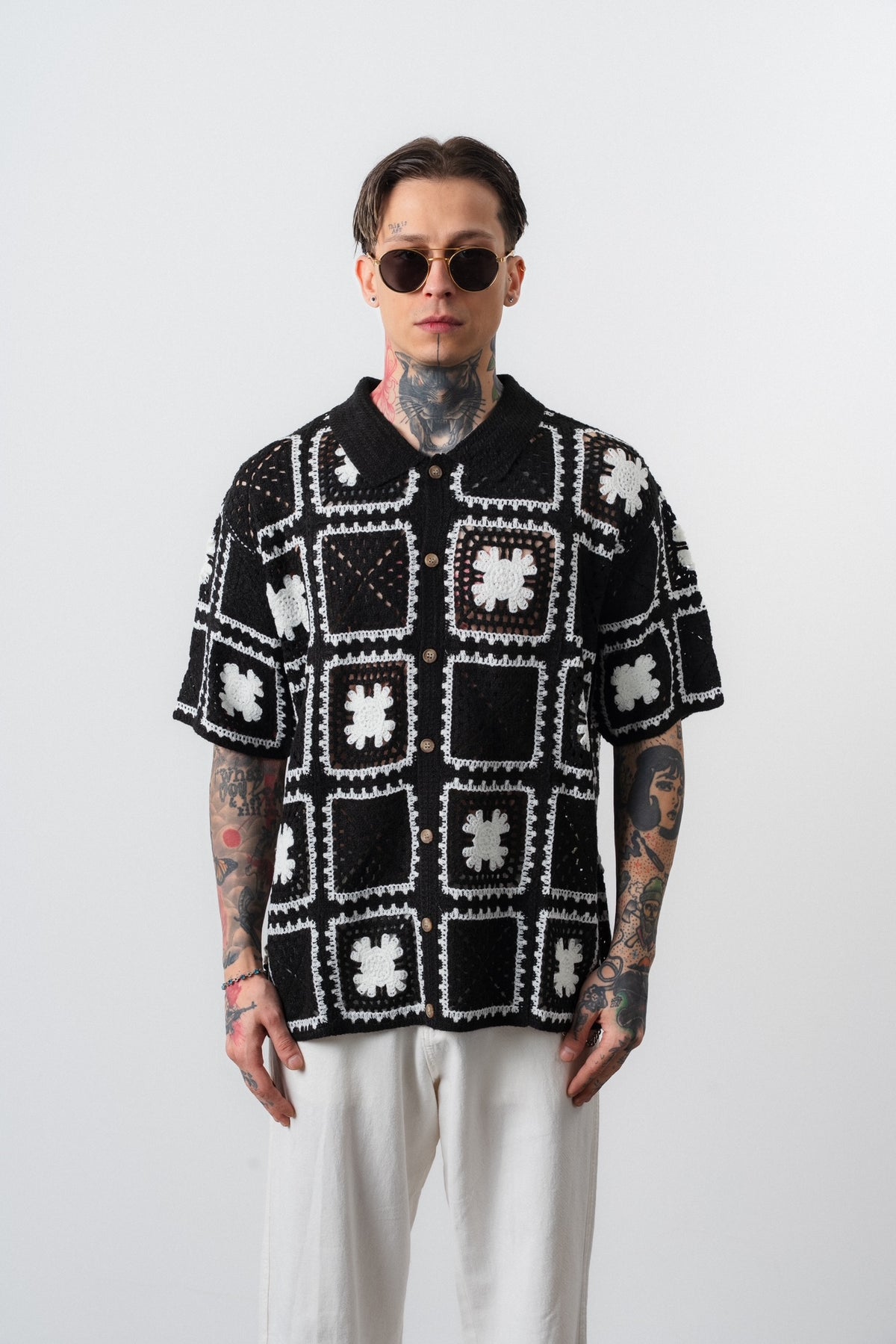 Chemise Summer 2k26 Blanc/Noir/Bleu