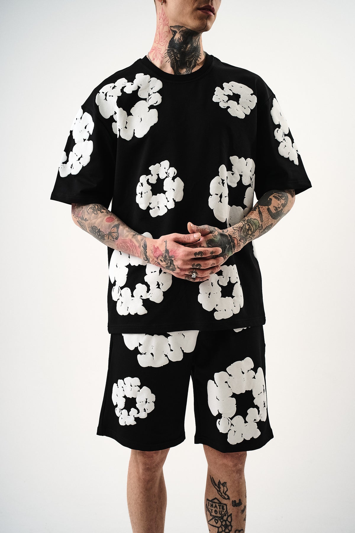 Short Flower Rose/Blanc/Noir/Mint