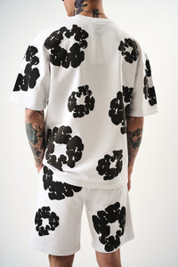 Short Flower Rose/Blanc/Noir/Mint