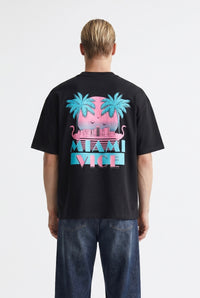 T-shirt Miami Vice Noir/Blanc