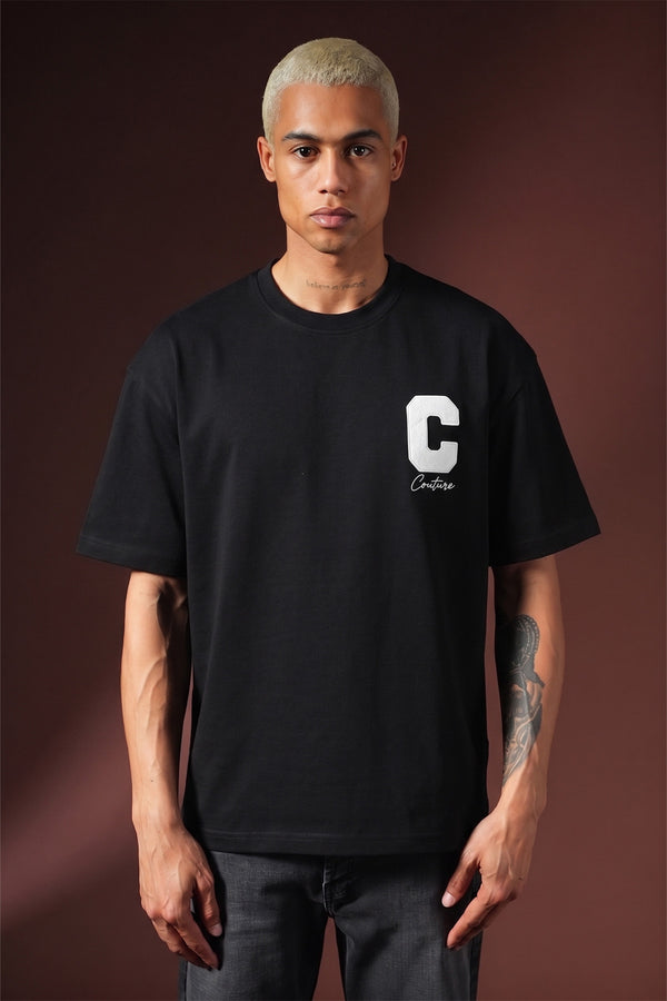 T-shirt Couture Blanc/Noir